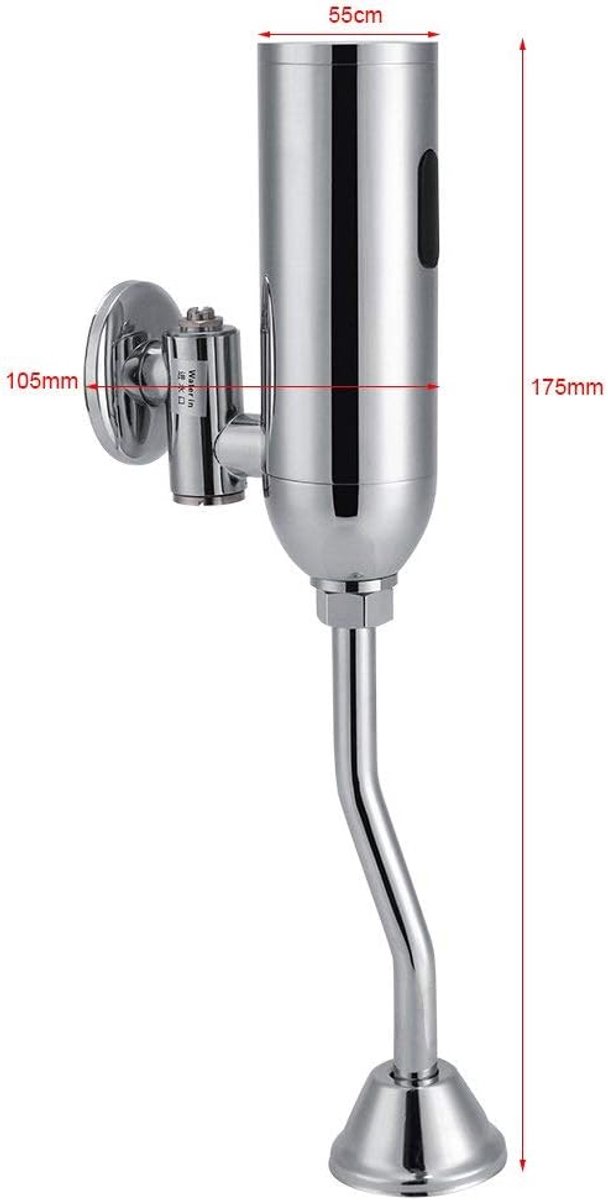 SnelShoppen - Automatische Sensor Toilet Urinoir Spoelklep met Messing Afwerking, Waterbesparend en Hygiënisch, Voor Thuisgebruik en Openbare Toilette