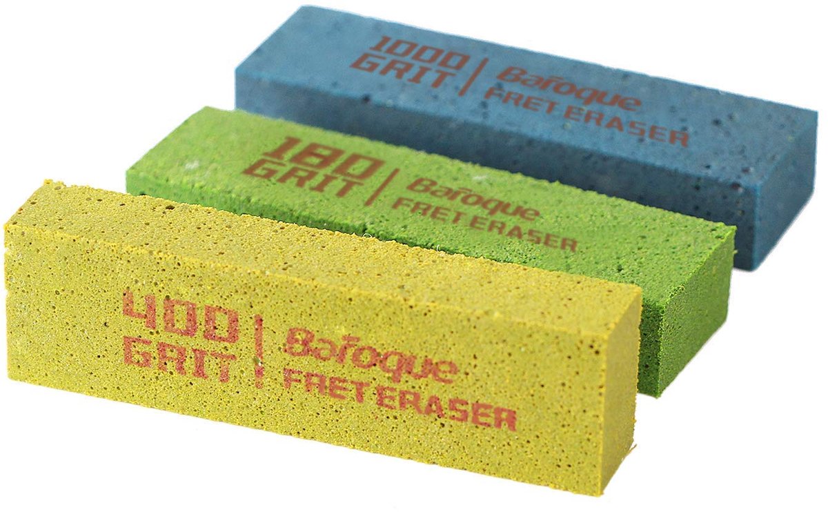 Fret Erasers180 & 400 & 1000 Grit, Abrasive Rubber Blocks Ferret Polishing Rubber Set of 3 - ShopVlot