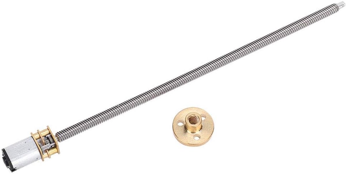 SnelShoppen - DC Aandrijfmotor N20 Versnellingsbak met Lange Outputas en Hoge Aandrijfkoppel, T5 x 160 mm, voor Elektronische Deuren (DC6 V, 150 RPM)