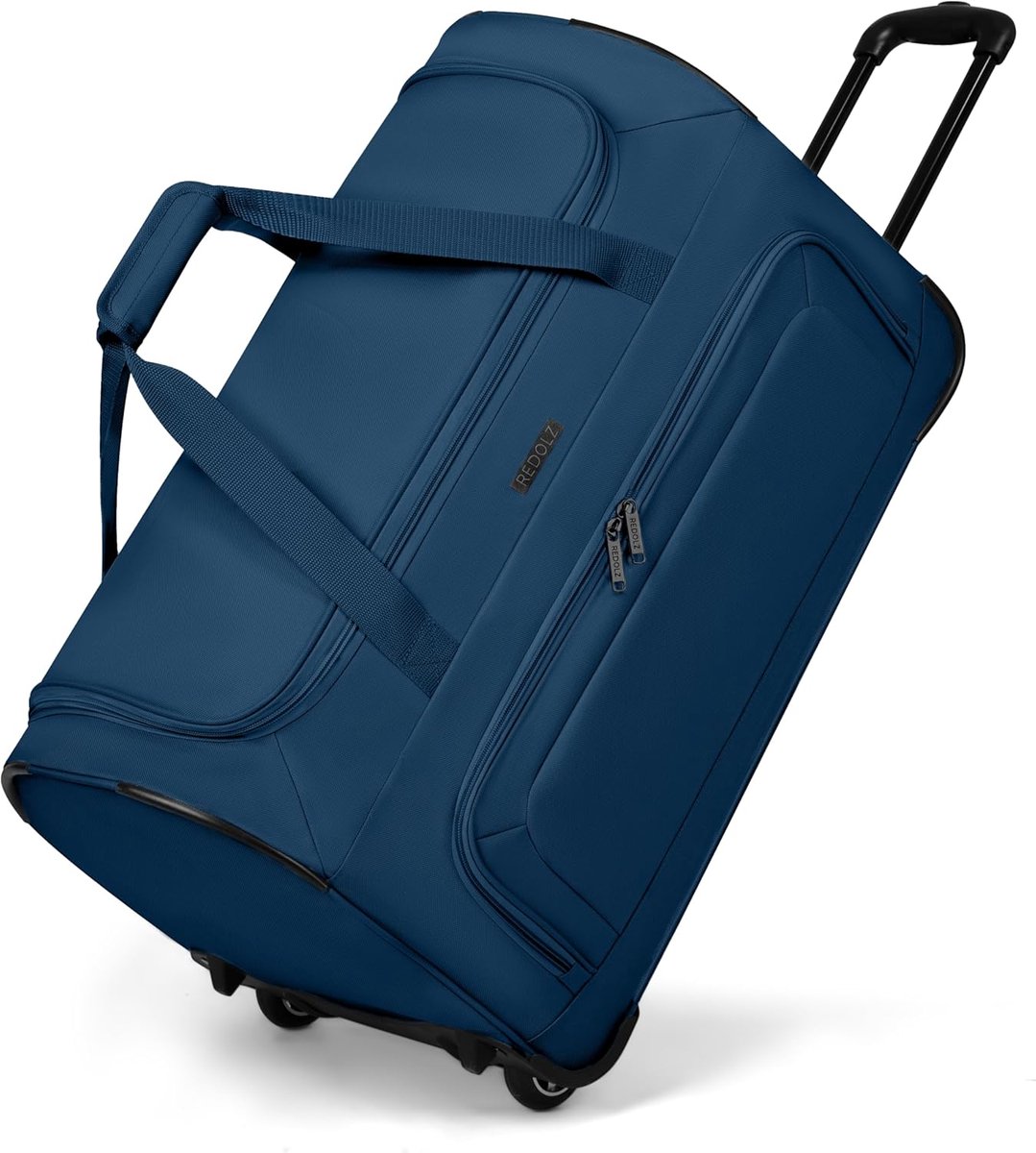 SnelShoppen - Duffle Reistas met Wielen, Donkerblauw, 71 Liter, Lichtgewicht Reistas voor Vakantie, Weekendje Weg, Camping, Vliegtuig