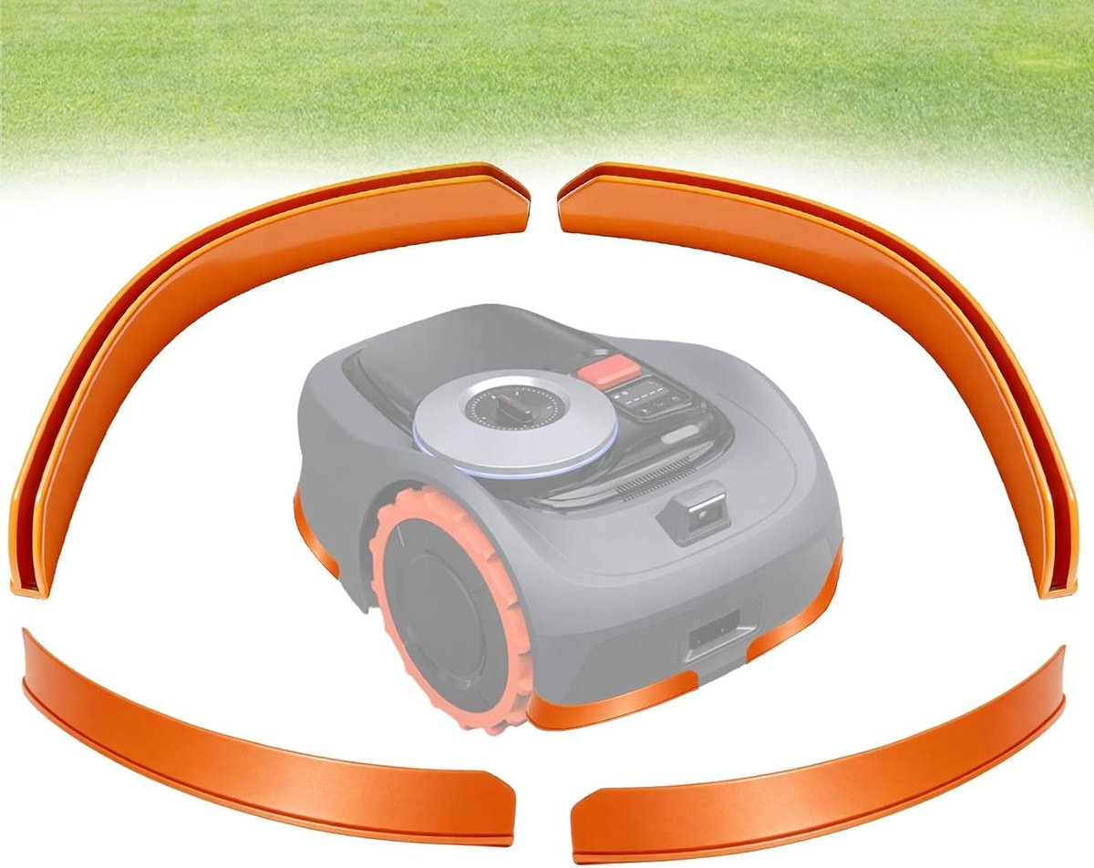 Robotmaaier bescherming - Robotmaaier accessoires - Gazon onderhoud - Snelle montage - 4 stuks - Oranje