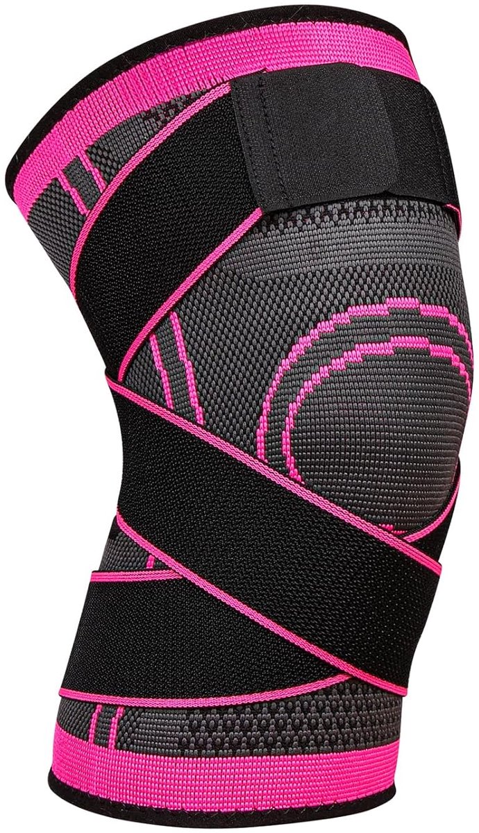 Kniebandage voor meniscus en banden, compressie-kniebandage, sport, verstelbaar, voor dames en heren, ademend en antislip, voor hardlopen, sport en artritis, M
