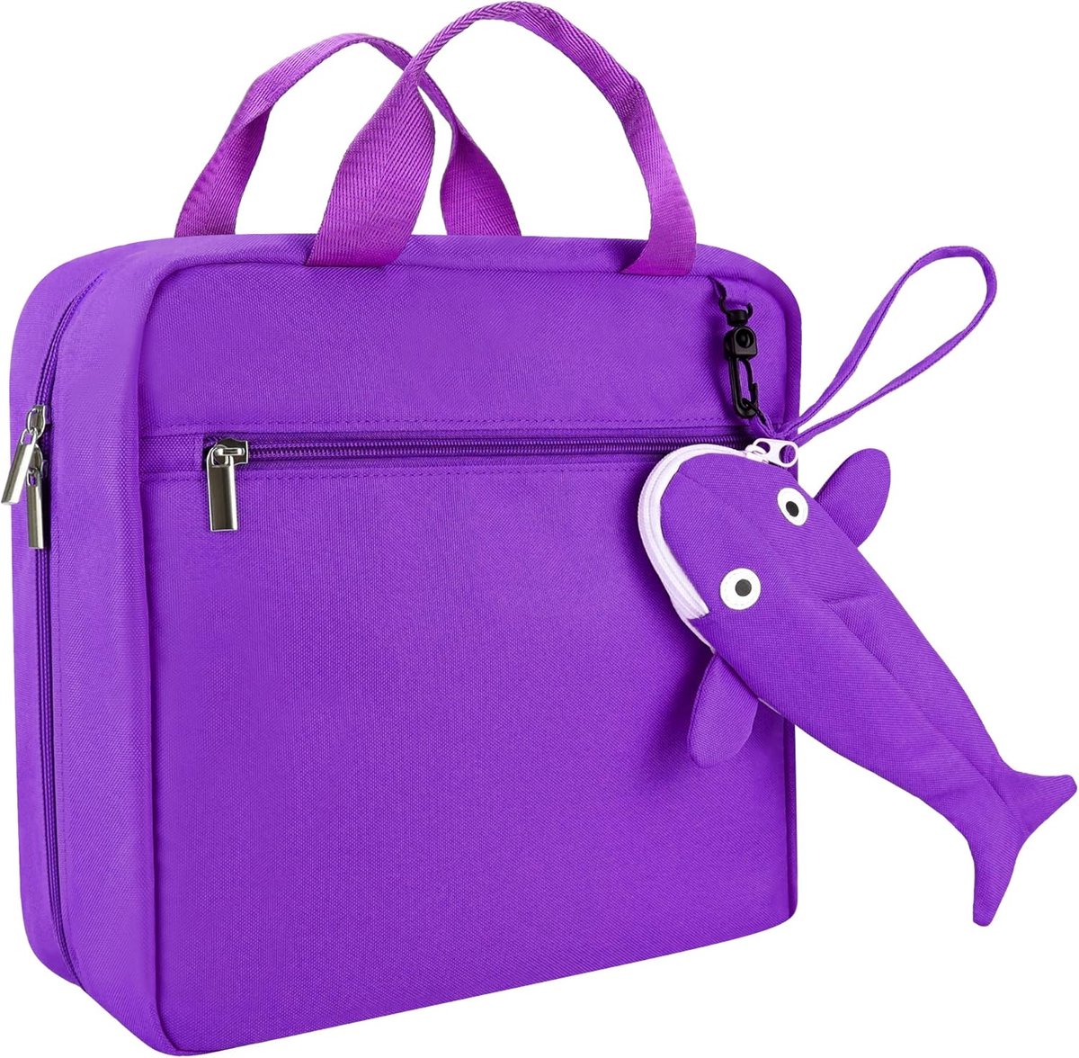 compatibel met Tiptoi, met Whale Pocket voor Pen en Meerdere Vakken voor 10-12 Boeken (Paars)