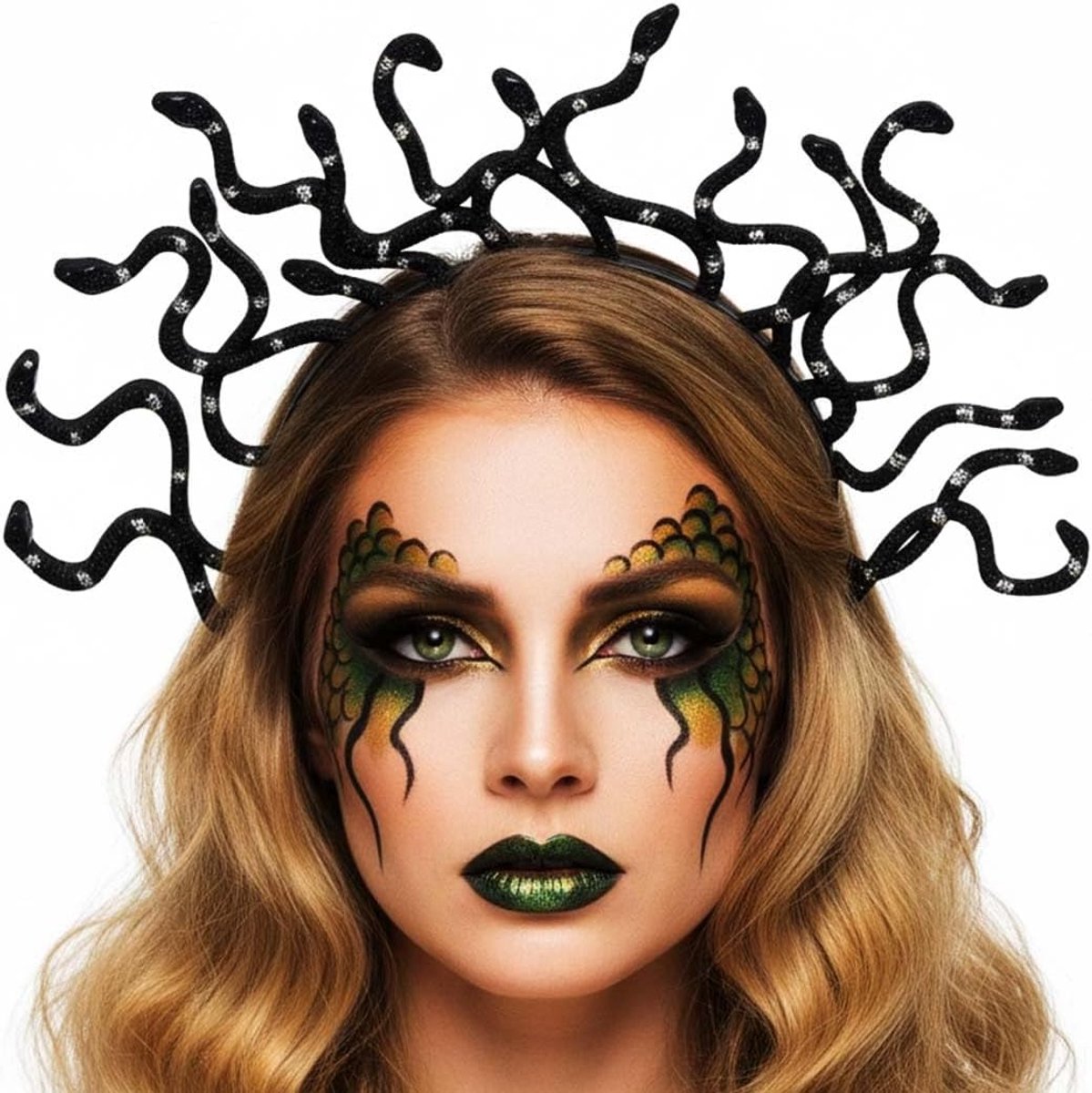 Slangenhaarband voor Halloween, Jellyfish Hoofdband en Gouden Accessoires voor Vrouwen - Perfect voor Feestjes en Kostuums