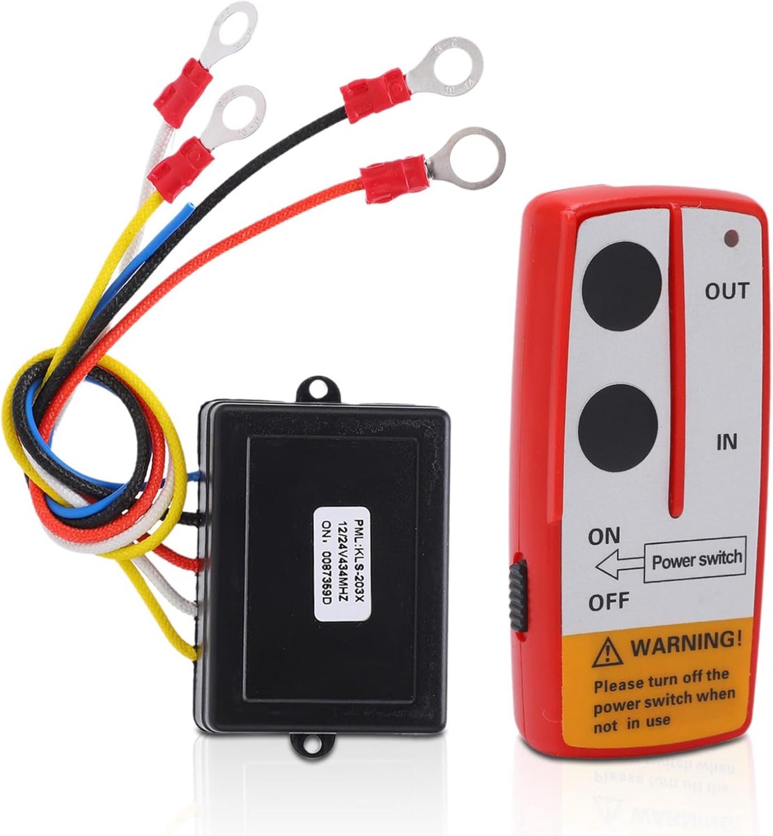 SnelShoppen - Draadloze Winch Afstandsbediening, Universele 12V 24V Elektrische Afstandsbediening Controller Kit met Ontvanger voor Truck ATV SUV (Roo
