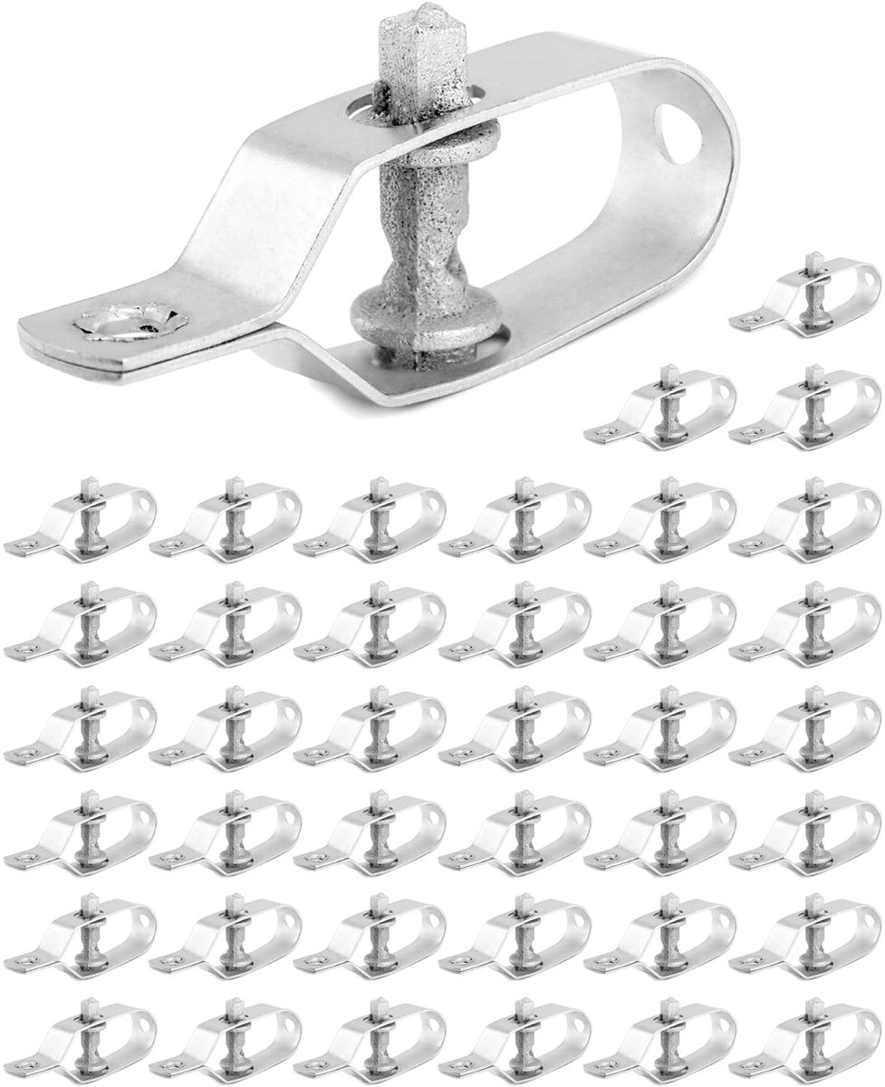 SnelShoppen - 40 stuks hekspanners 90mm voor omheiningen, tuin, kippenhek, anti-roest en corrosiebestendig, stevig en gebruiksvriendelijk