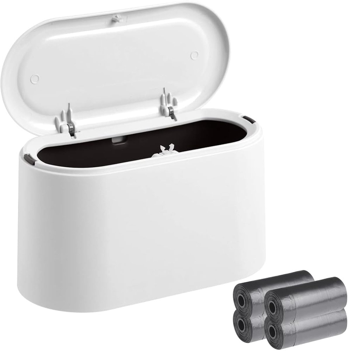 Table Waste Bin with Lid, Table Waste Bin with Lid and Lid, Portable Mini Waste Bin for Basin, Kitchen, Bathroom - ShopVlot