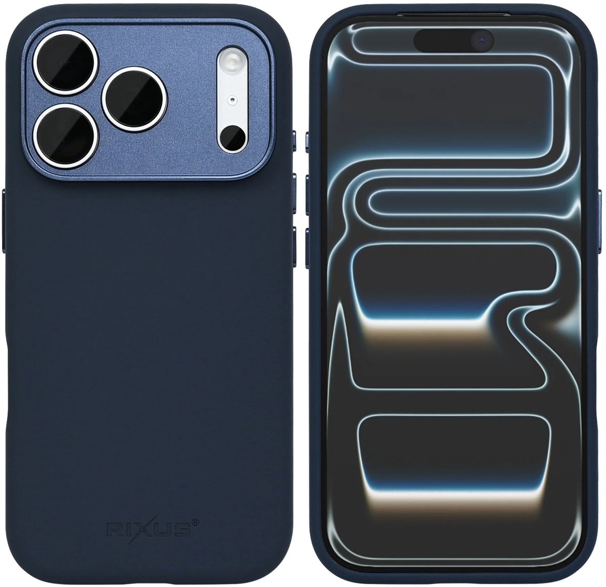 Rixus ProShield Case For Apple iPhone 17 Pro Max Dark Blue