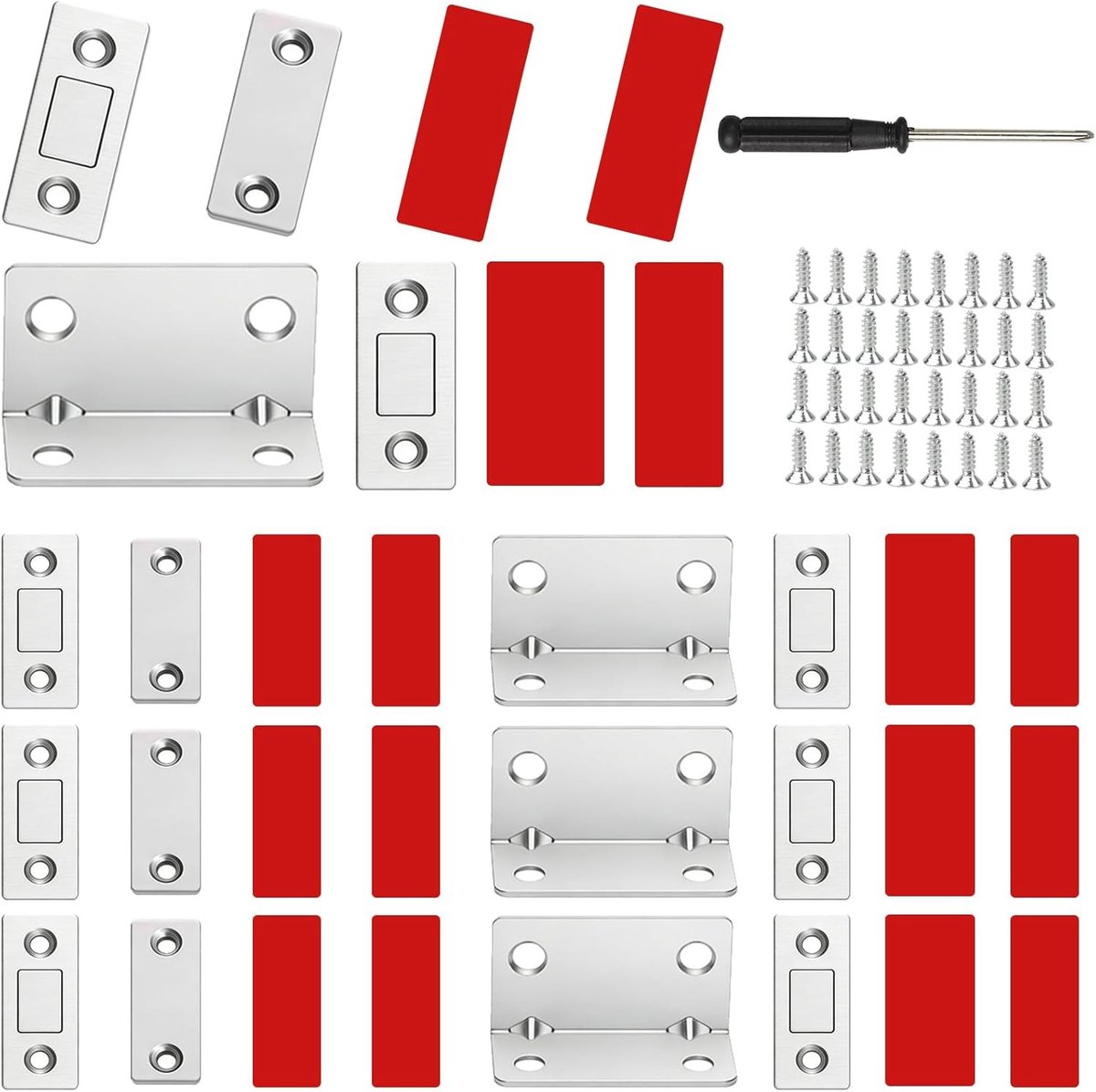 Set van 8 Magnetische Deursluiters voor Keukenkastjes, Ultra-Dunne Zelfklevende Magneten voor Meubels, Lades en Schuifdeuren