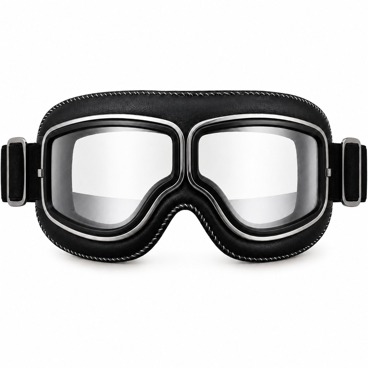Joiride – Motorbril Retro – Beschermende Motorfiets Bril – Crossbril – Overzetbril voor Bril op Sterkte – UV400 – Krasbestendig – Verstelbare Band – MOTOGGLES