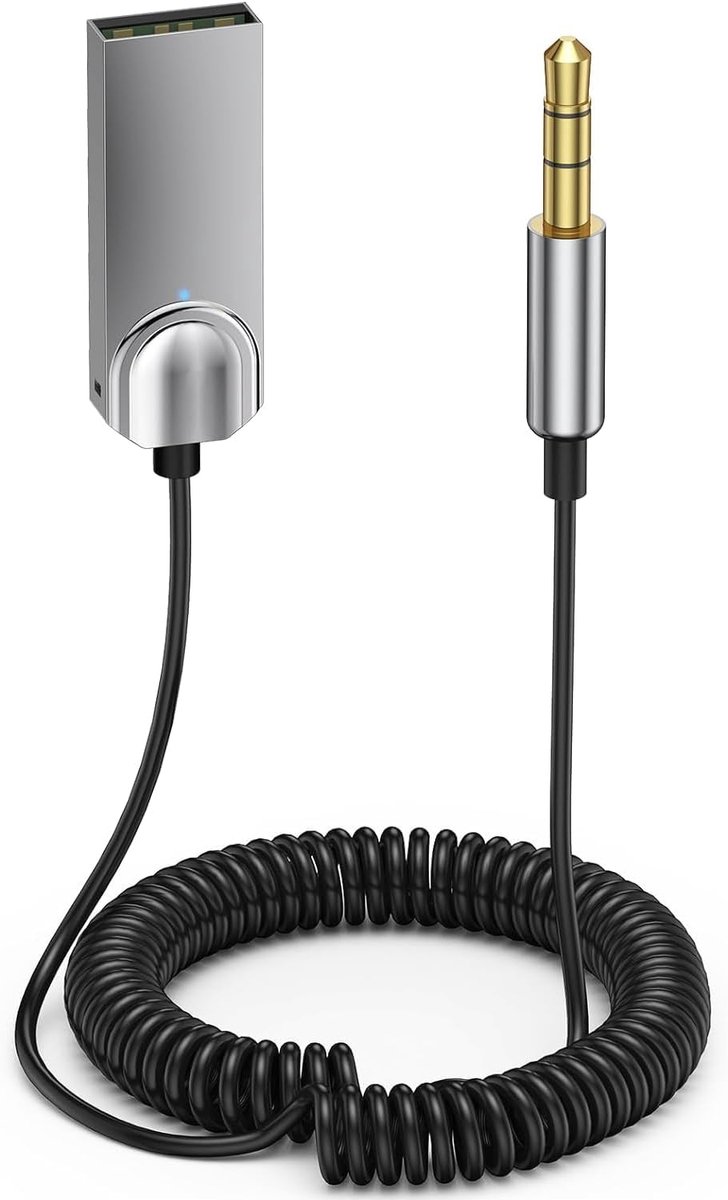 Bluetooth Aux Adapter - Bluetooth 5.1 - USB naar 3.5 mm Jack - Draadloos geluid voor auto en thuis - SnelShoppen
