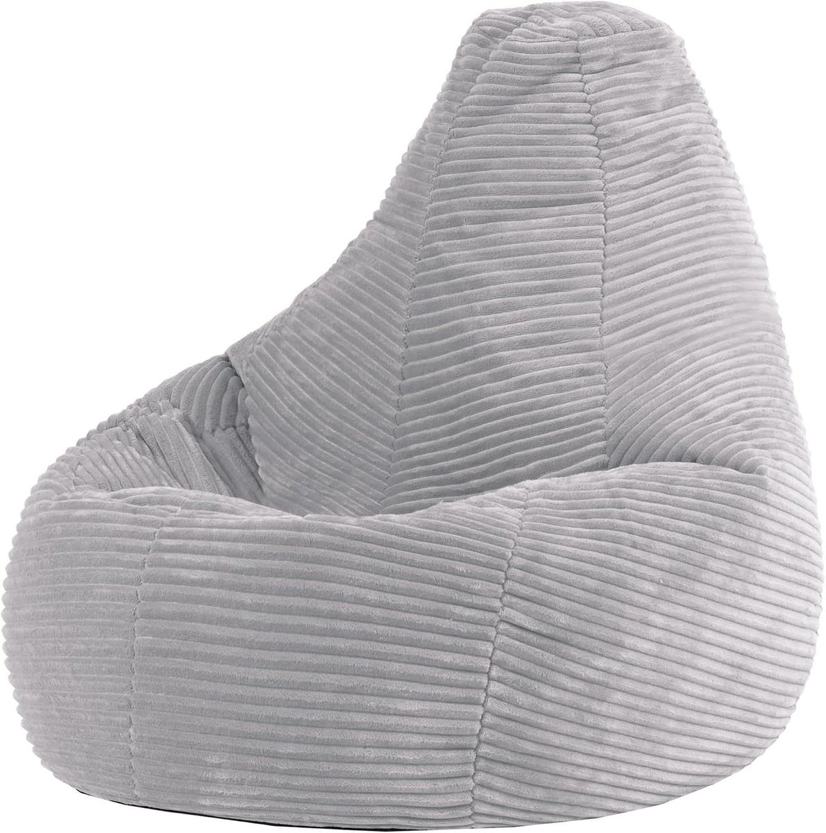 SnelShoppen - Dalton Zitzak Kinderen, Grijs, Katoenen Corduroy, Kinderfauteuil, Inclusief Vulling, Comfortabele Kindermöbel, Speelkamer, Kinderkamer,
