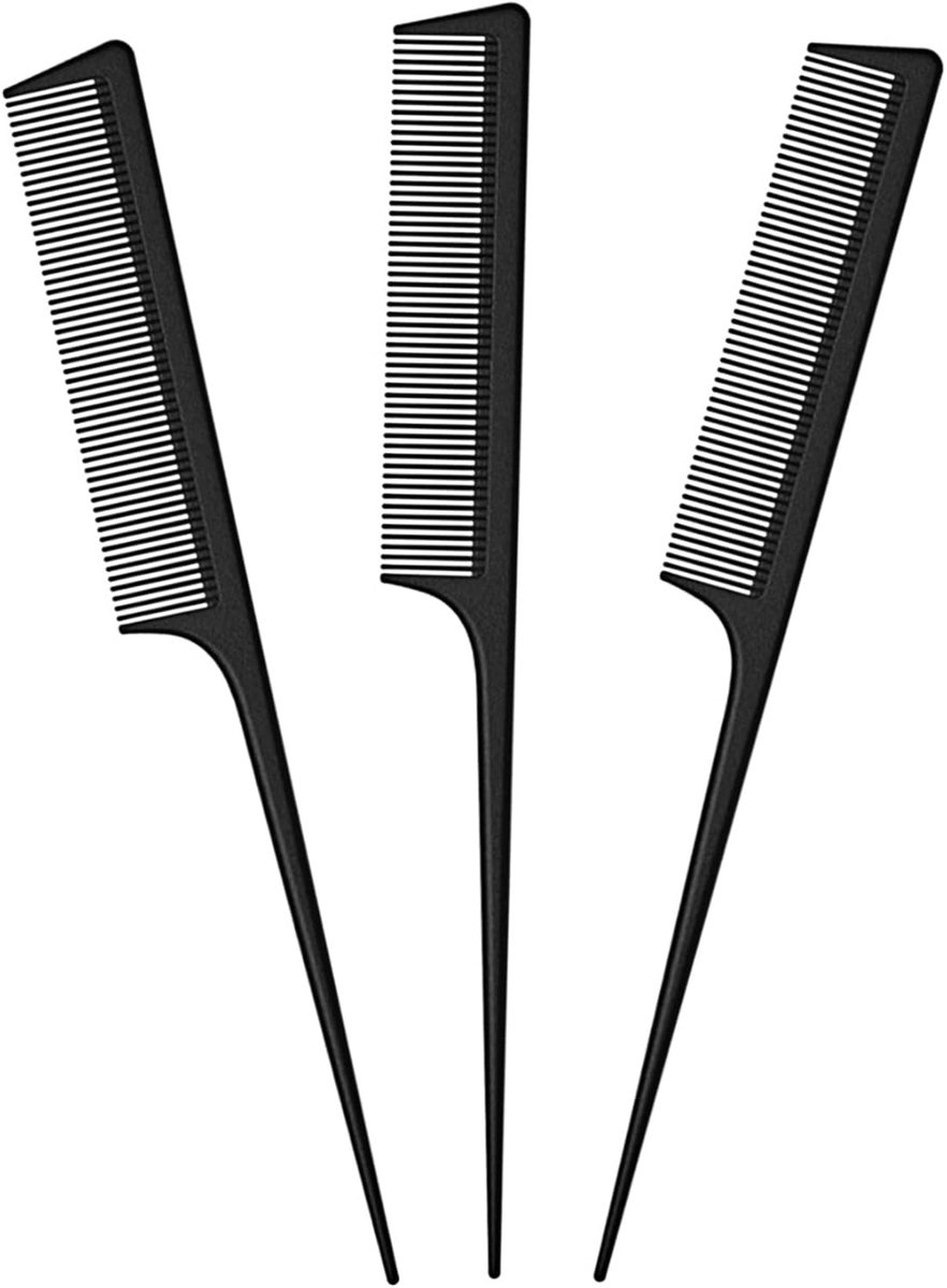 Haar kam met naaldhandvat - 3 stuks - schokbestendig en anti-statisch - voor haar en baard - SnelShoppen