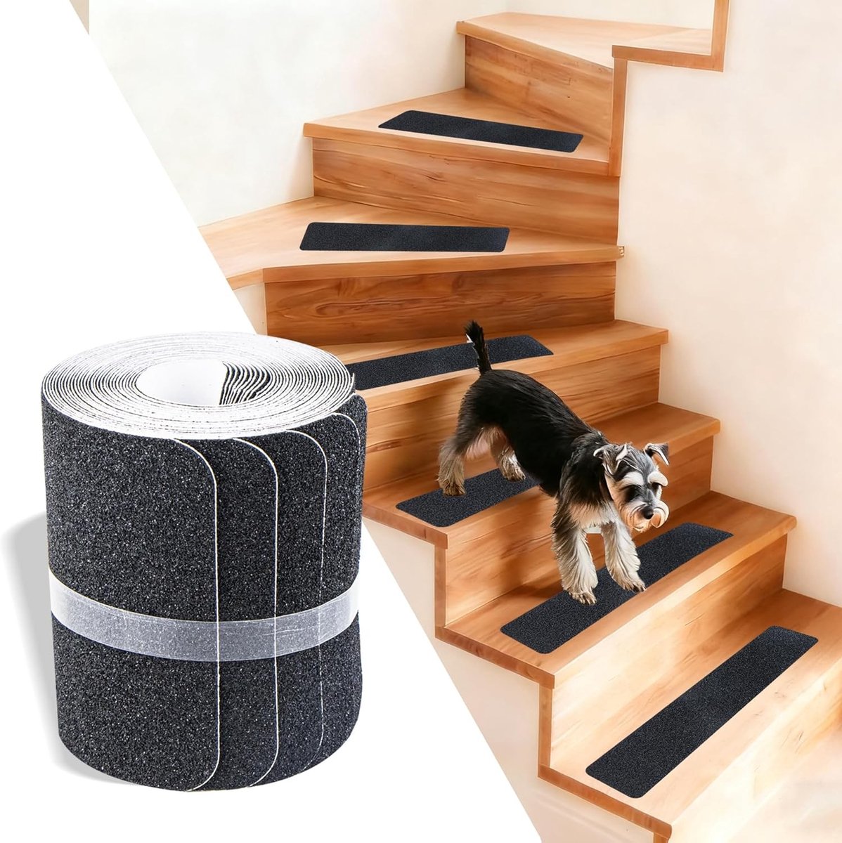 Zelfklevende trapmatten 10 stuks - 10 x 60 cm - PVC - antislip voor binnen - ShopVlot