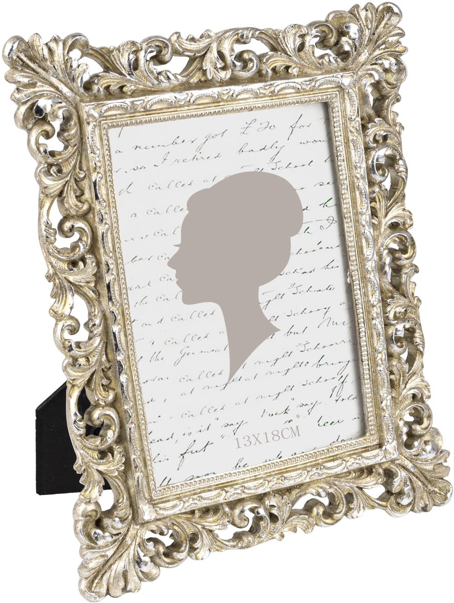 Omgoods - Vintage Fotolijst 12.7 x 17.8 cm – Grote Antieke Tafelwanddecoratie in Goud