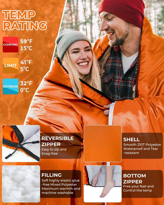 Omgoods - Outdoor Zomer Slaapzak voor 2 Personen — afbeelding 5