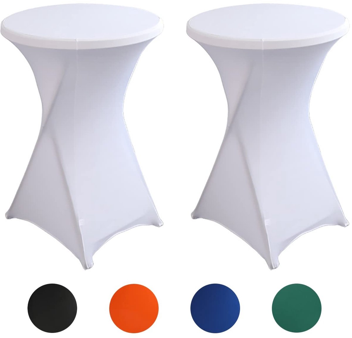 Omgoods - Set van 2 Elegante Ronde Tafelkleedjes 80x110 cm Wit