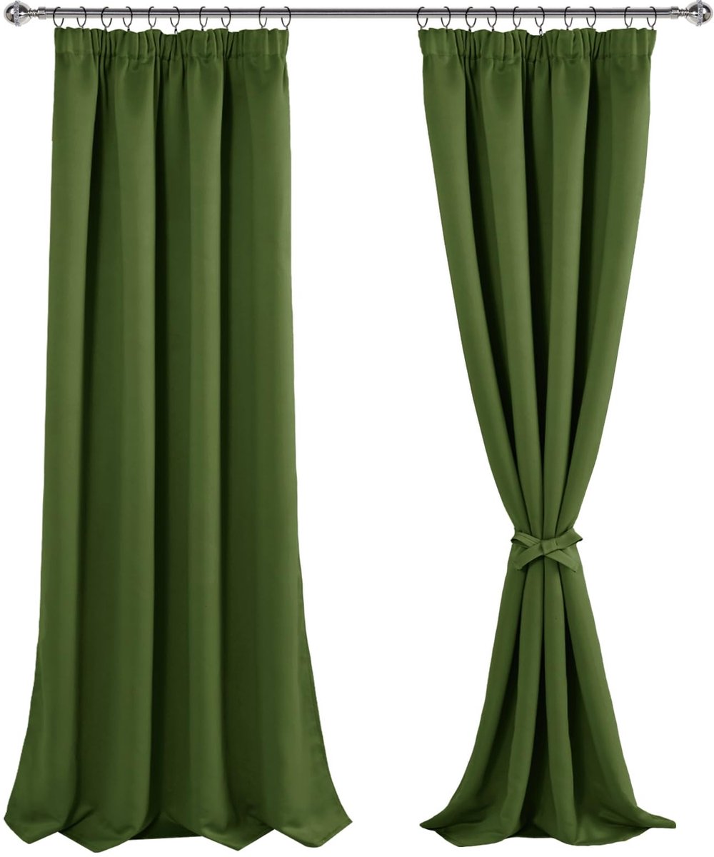 Opaque Gordijnen met Rimpelband 228 x 167 cm Set van 2