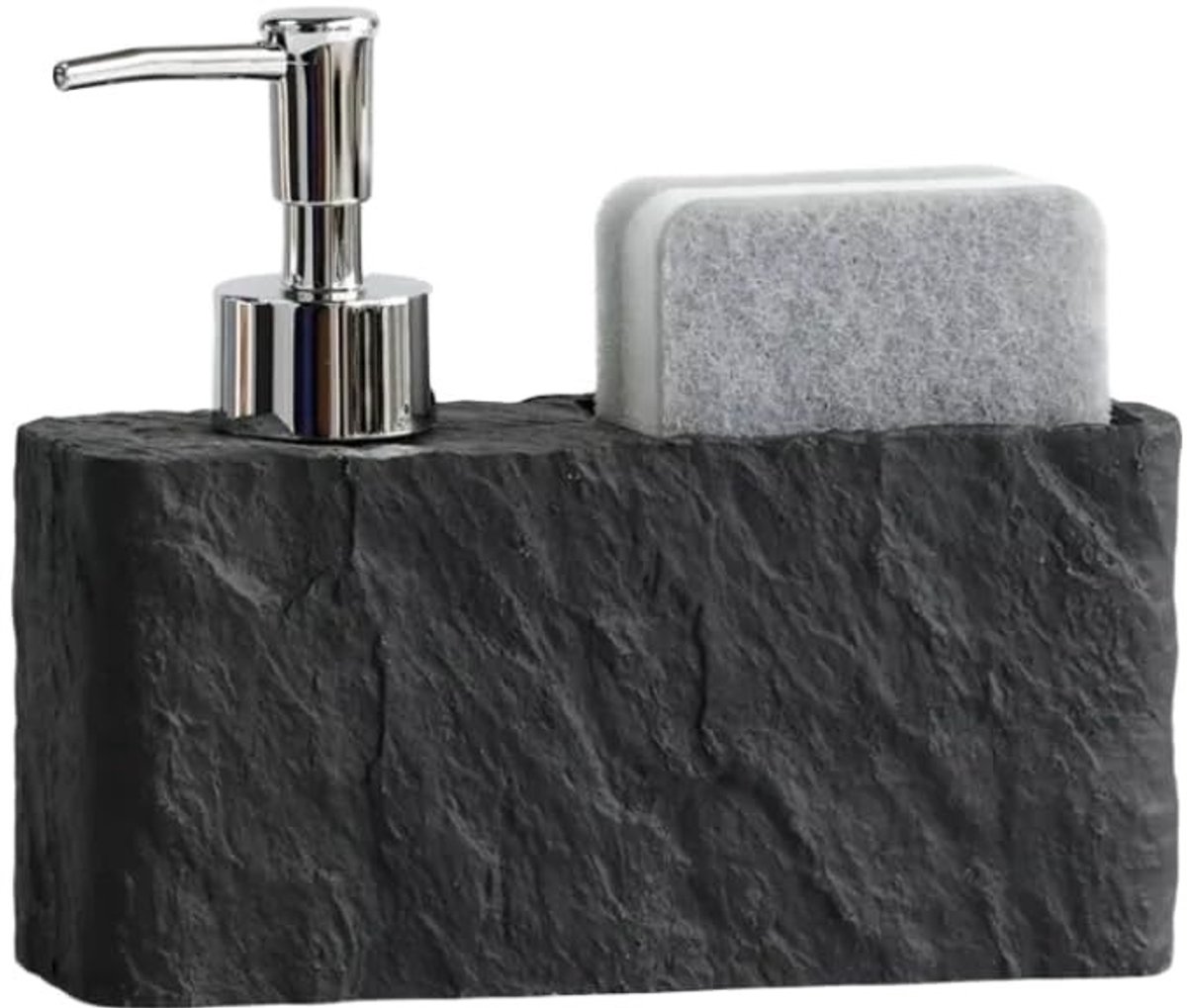 Omgoods - Premium ResinStone Zeepdispenser 2-in-1 Organiser