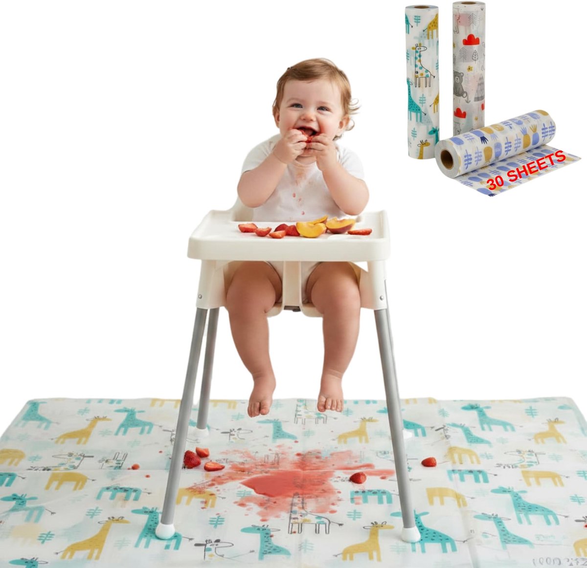 Omgoods - 30 Stuks Waterdichte Wegwerp Spettermat voor Kinderen