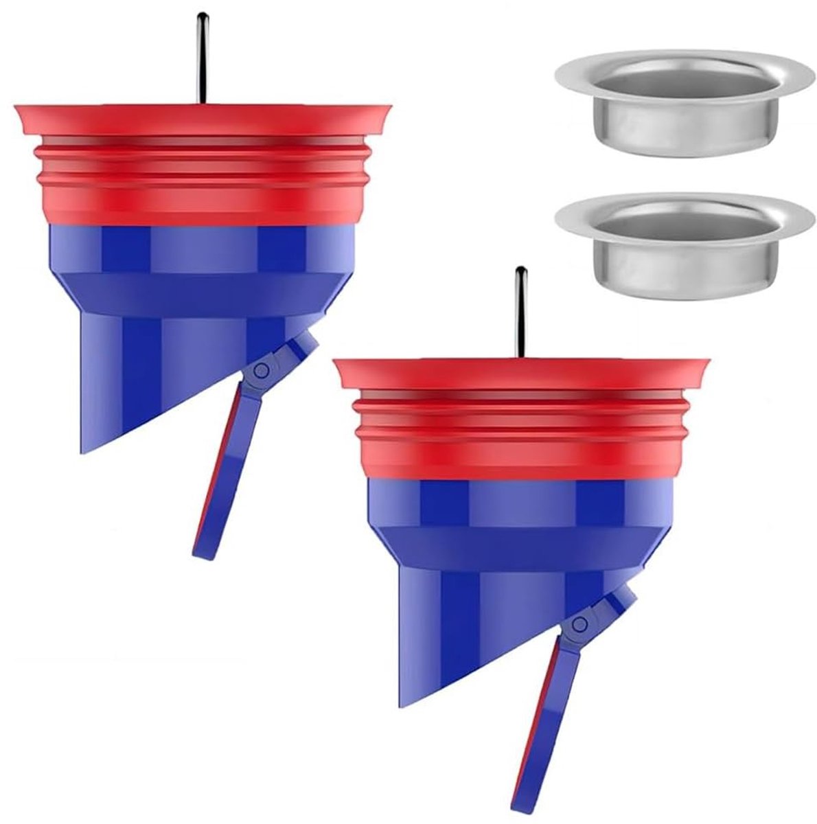 Omgoods - 2 Stuks Afvoerputje Terugstroombeveiliging voor Bad en Douche - Anti Geur Stopper