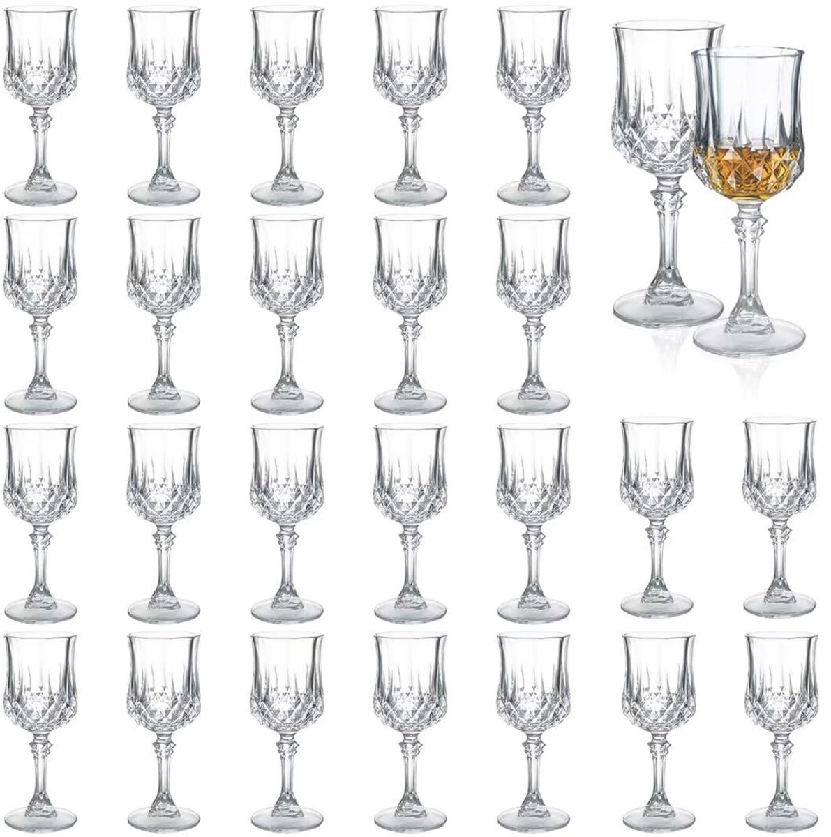 Omgoods - Set van 24 Cordial Glazen voor Drankjes