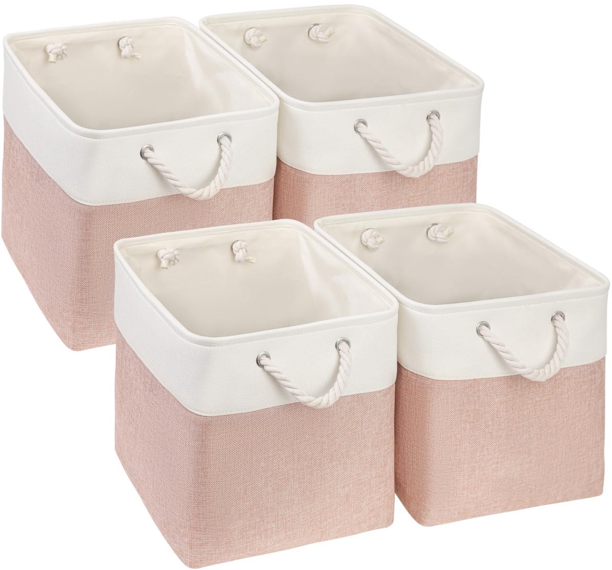 Omgoods- Opbergdoos Lichtgewicht - Opbergmand Stof - Opbergdoos Kubusvorm - Opbergdoos Kallax - 4-delig Pakket - Afmetingen 33x38x33 cm