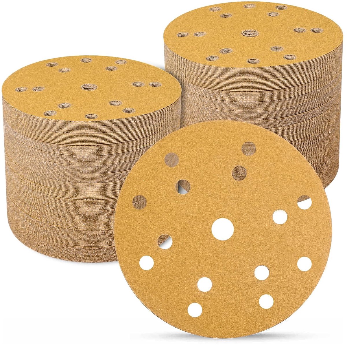 SnelShoppen - 100 stuks schuurpapier 150mm klittenband 220 korrel | Slijpschijven voor Uniflex slijpmachines en oscillatiegereedschap, ideaal voor hou