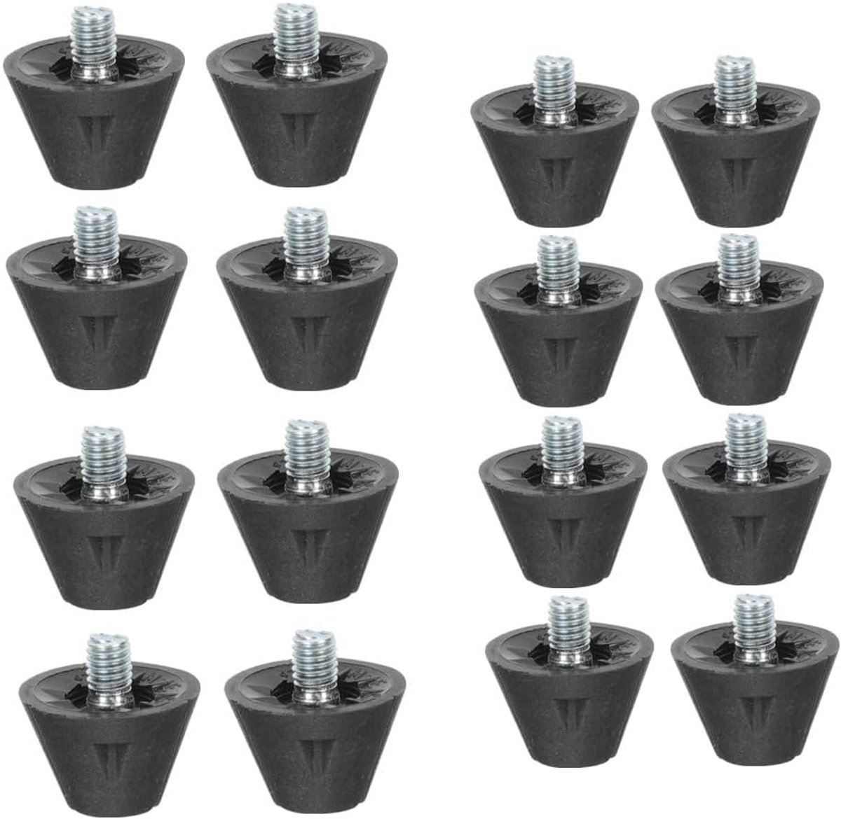 SnelShoppen - 16 x 13 mm Voetbalstuds Reserve Caps Metalen Kop Sport Schoenen Spikes voor Maximale Grip en Stabiliteit