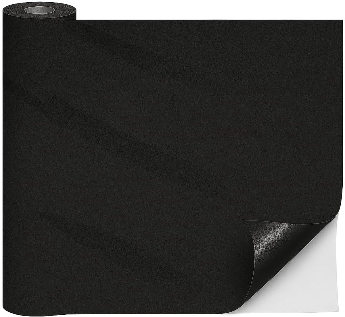 Microfiber stof 140 x 40 cm - zwart - zelfklevend - ideaal voor meubels - ShopVlot