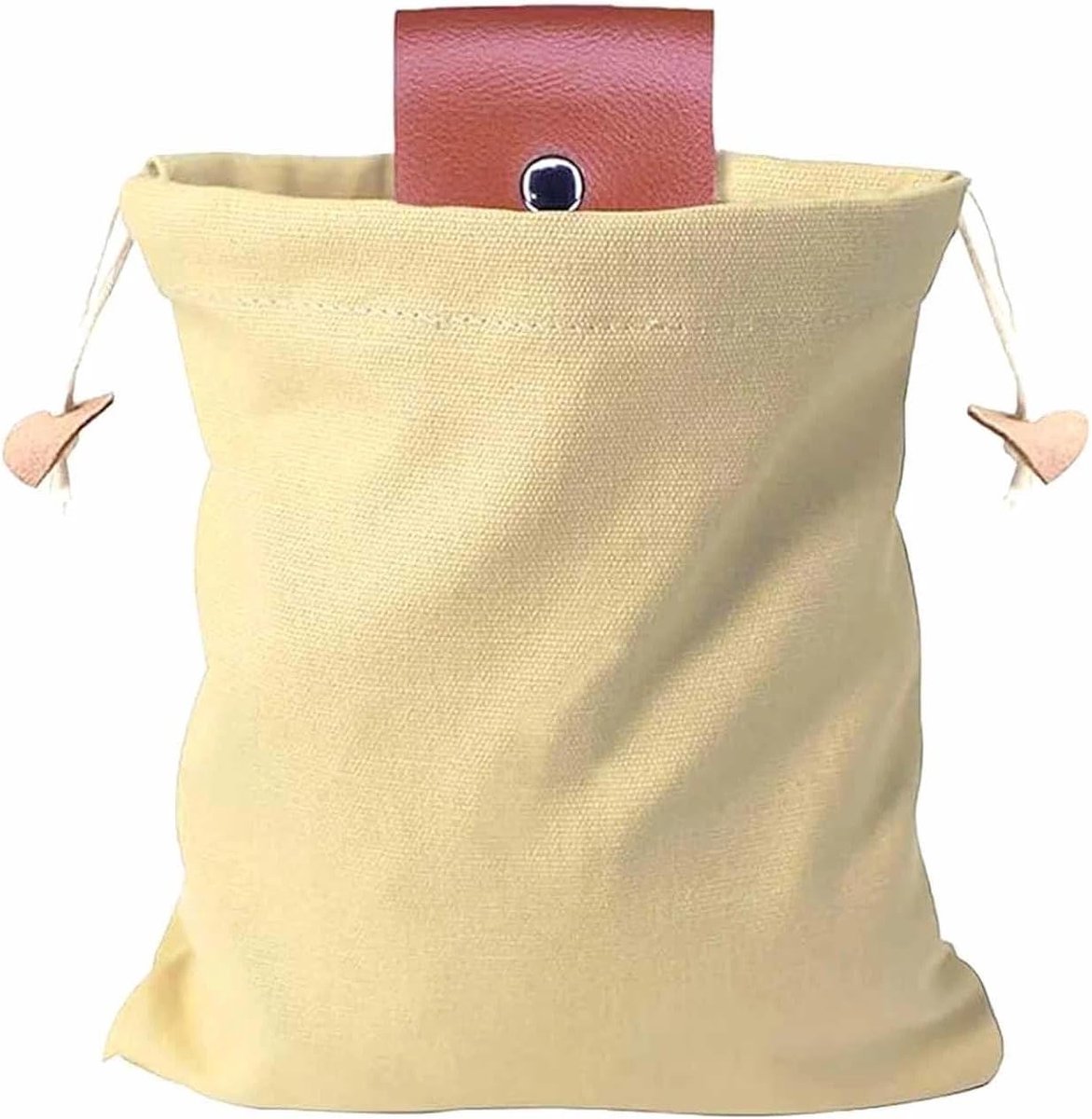 SnelShoppen - 1 Stuk Canvas Tas met Voedselvinder, Vouwbare Canvas Voorraaptas, Leren Tas, Canvas Bushcraft Tas, Buiten Voorraap Linnen Tas, voor Wand