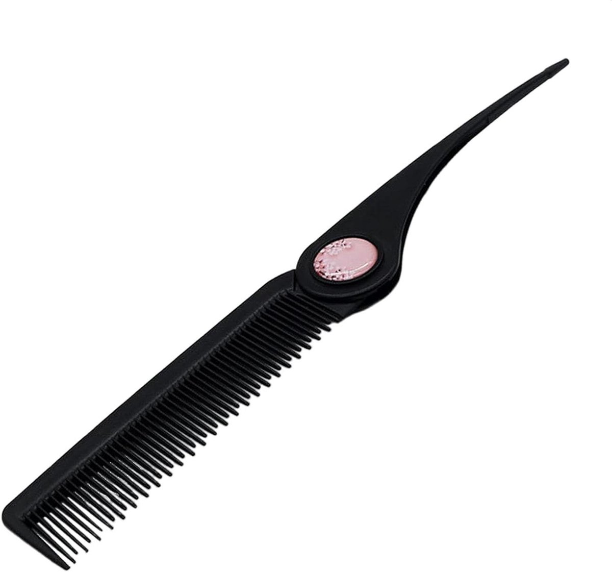 Vouwkam - Vlechtkam haarstaart - Haar stylen - Fijne tand - 13 cm opgevouwen - Zwart