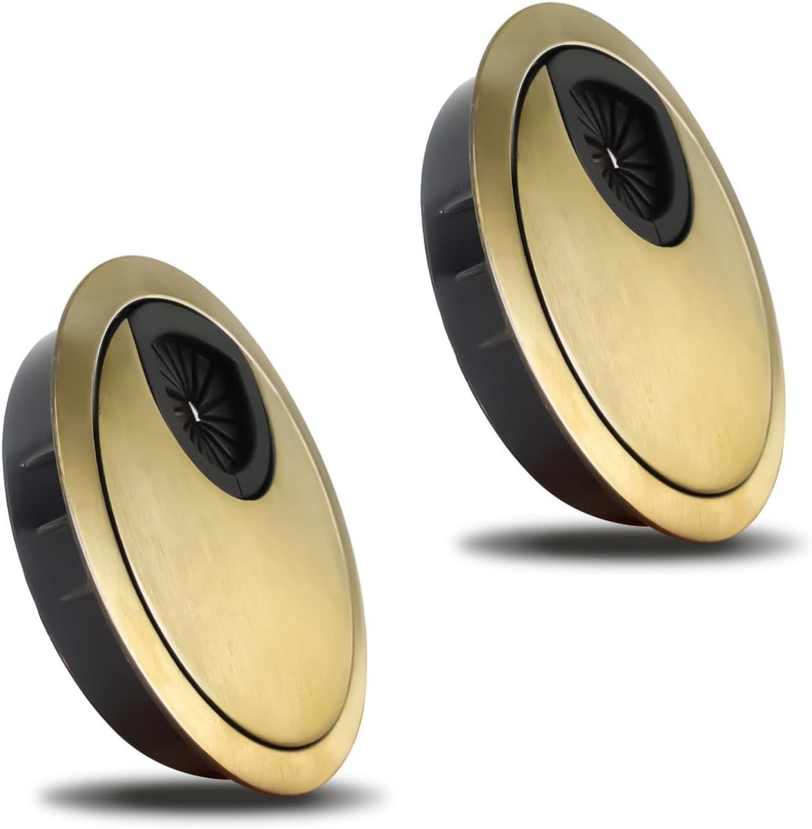60mm Cable Grommet, 2 Pcs Office Cable Grommet, Zinc Alloy, Bronze Color Cable Grommet for Office, Rustproof and - ShopVlot