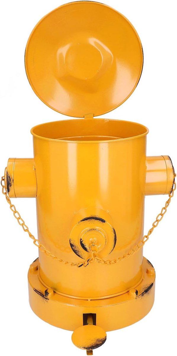 SnelShoppen - Unieke IJzeren Brandkraan Afvalbak, Vintage Stijl Industrieel, Retro Olietank Ontwerp, Perfect voor Thuis, Keuken of Tuin, Stress Verlic