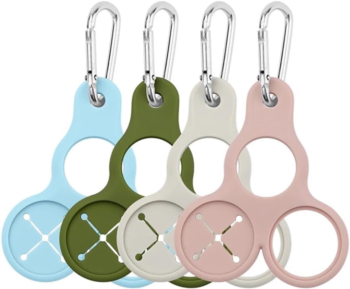 Drinkfleshouder 4 Stuks - Siliconen - Inclusief Carabiner - Ideaal voor Camping - ShopVlot