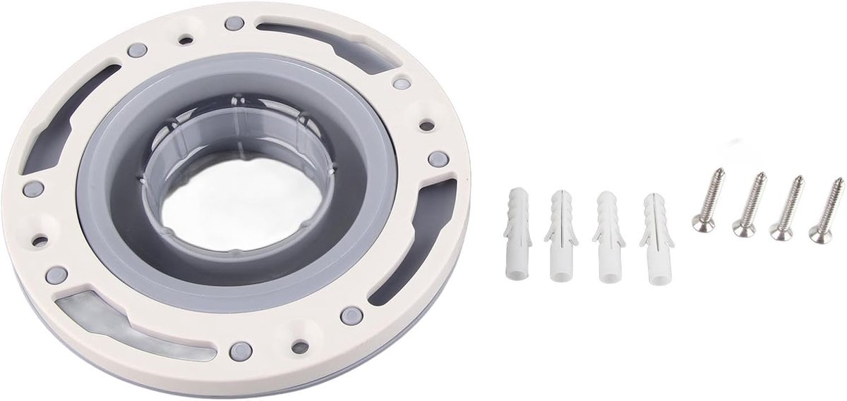 SnelShoppen - Toilet Flens Repair Kit voor 4" en 5" Leidingen of 3" Afvalpijp - Siliconen ABS - Makkelijk te Installeren met Sleeve Wasringen voor Bad