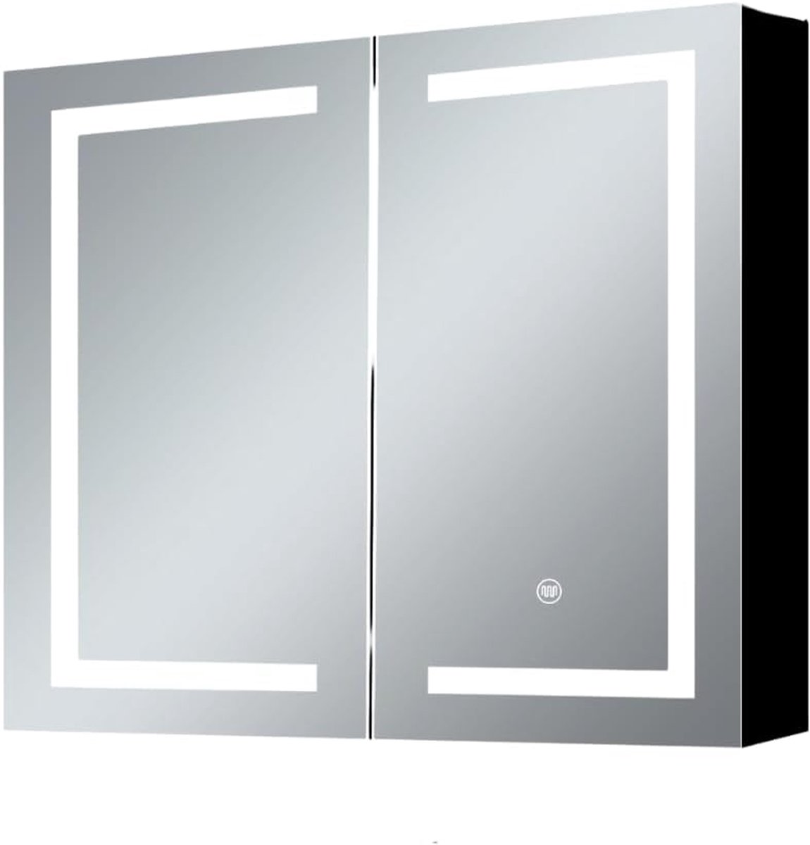 SnelShoppen - Spiegelkast met LED verlichting - Badkamerkast - 3 kleuren LED - 60x65cm - Duurzaam en Praktisch