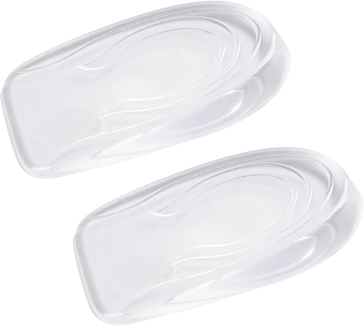 1 paar inlegzolen ter verhoging van de hoogte en verhoging van de hiel, transparante gelvulling, 1 cm verhoogde inlegzolen, zachte pads