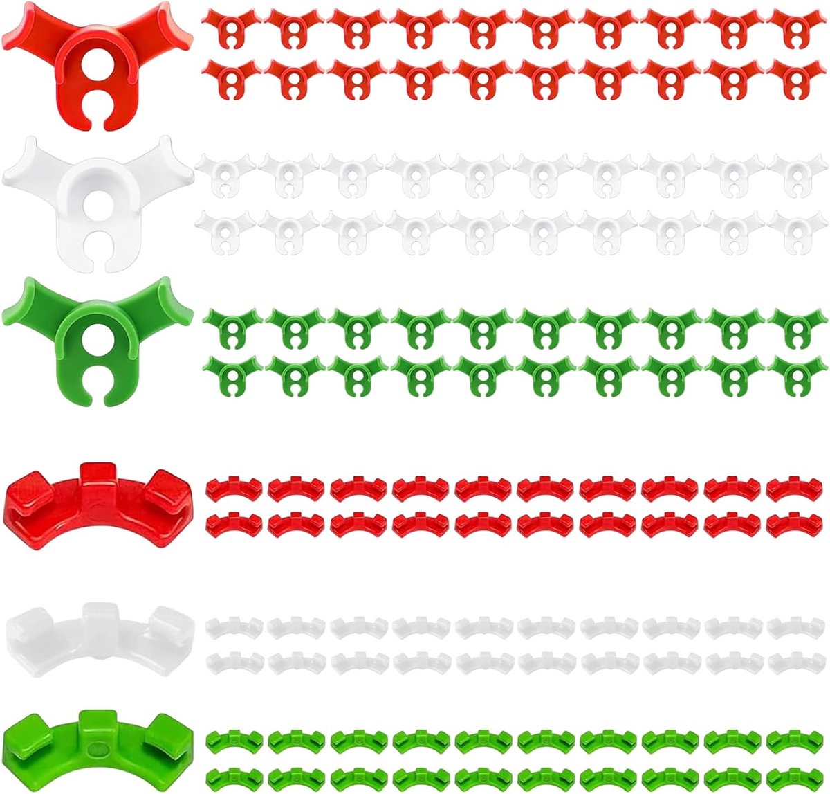 120 stuks plantenbuigers, 90 graden planttraining, buigclips, LST-clips, plantensteunclips, plantengroei, buiger, plantentrainer voor lage belasting, 3 kleuren, 2 maten