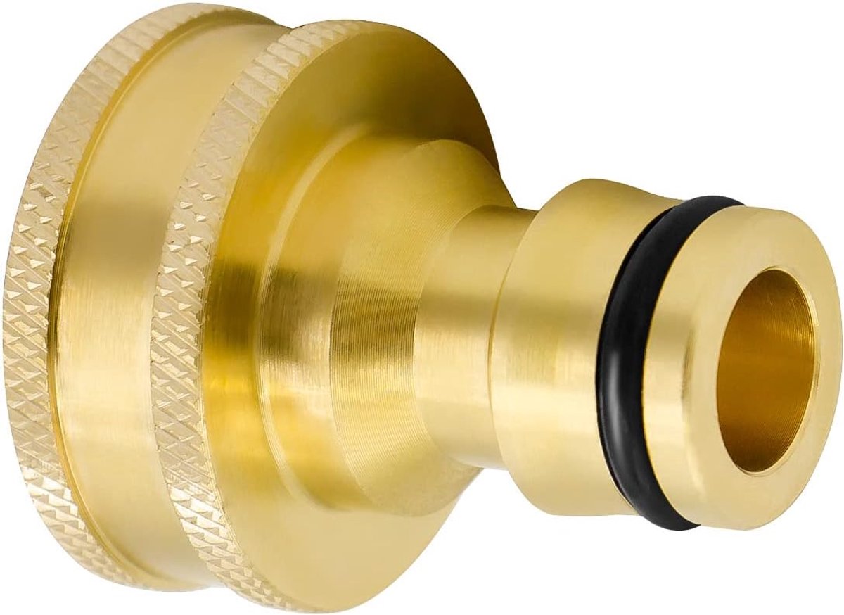 Steeksysteem kraanaansluiting met binnendraad 13088, 1" IG, messing blank