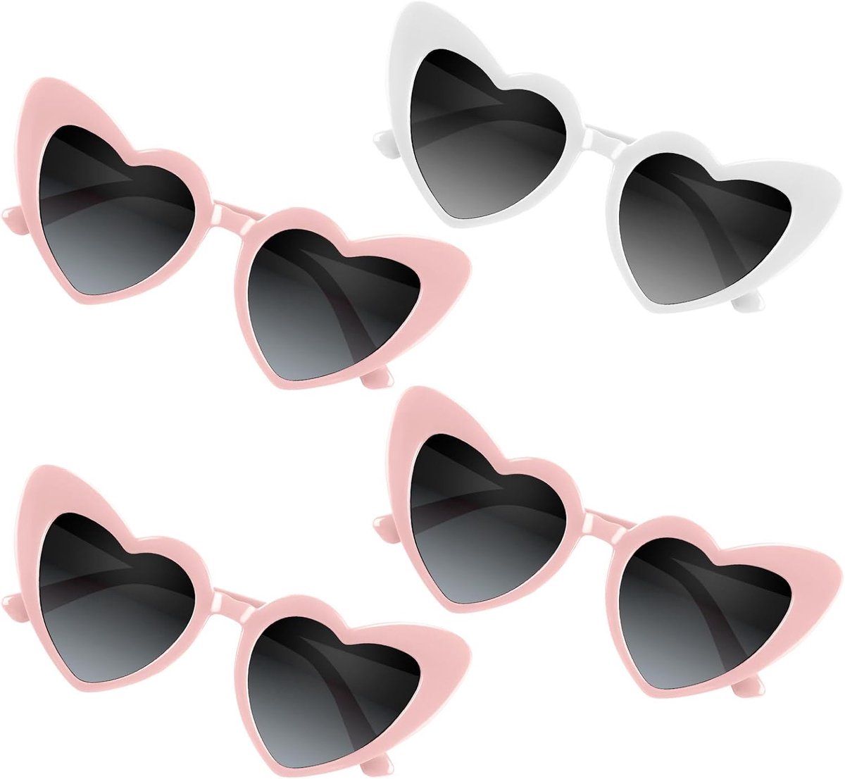 4/6/8/10/12 Pack Bachelorette Zonnebril Hart Zonnebril Vintage Hartvormige Bril voor Vrouwen Bruids Feest Bruiloft