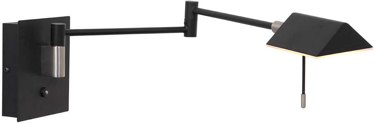 Wandlamp | 52 cm | retina | ingebouwde vervangbare LED module | zwart | metaal | moderne design verlichting