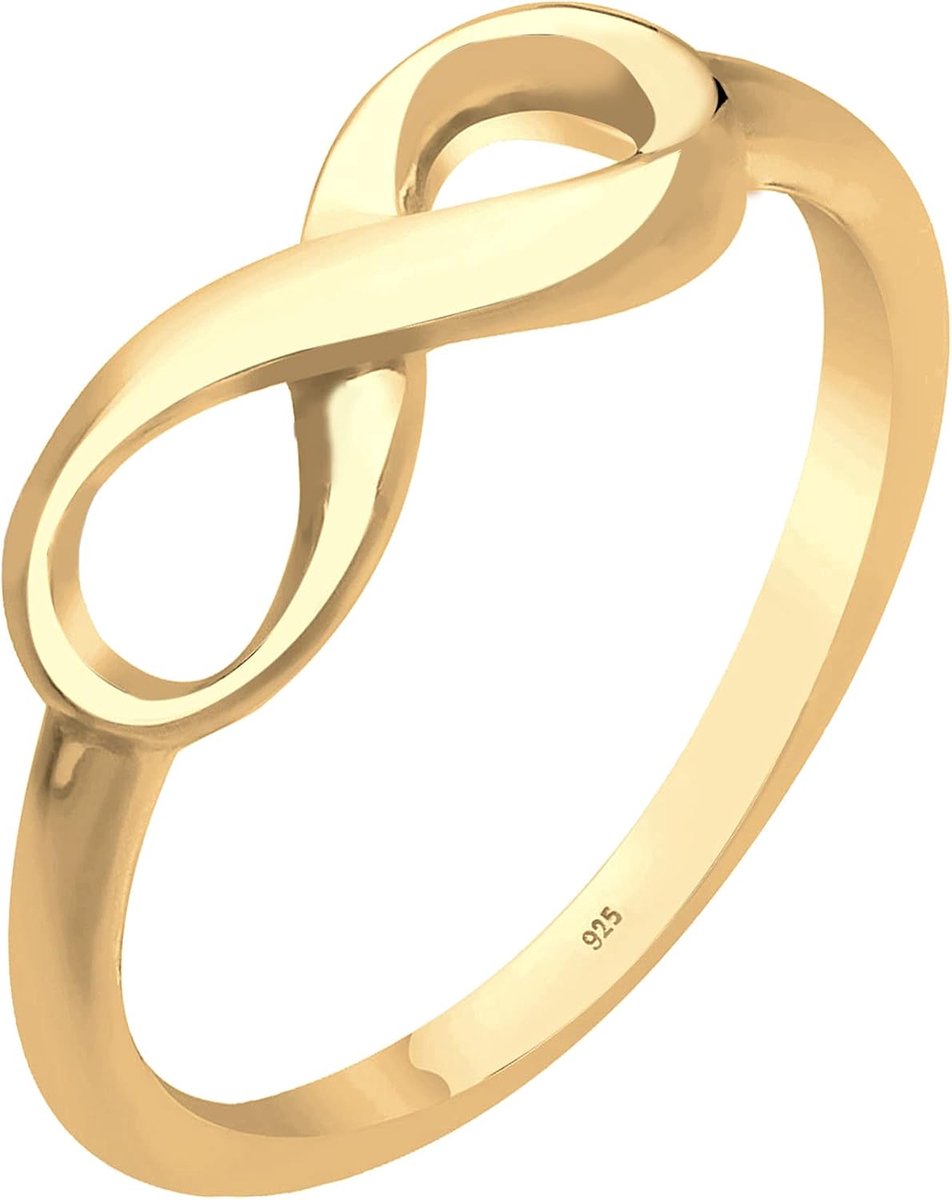 Infinity Damesring, oneindigheid, verguld, 925 zilver