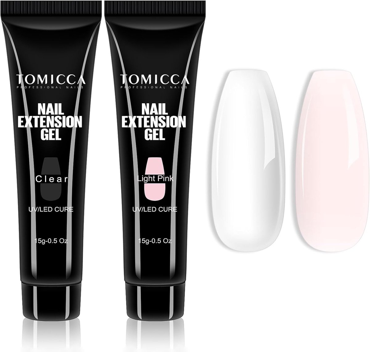 Acryl gel voor nagels 2 * 15g - transparant polygel - lang houdbaar - natuurlijke look voor beginners - ShopVlot
