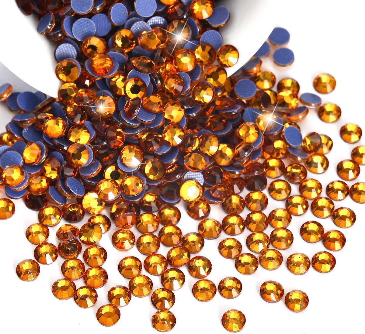 288 stuks Hotfix Strass-steentjes SS30 glazen steentjes voor kleding, schoenen, DIY-handwerk (SS30-Topaas)