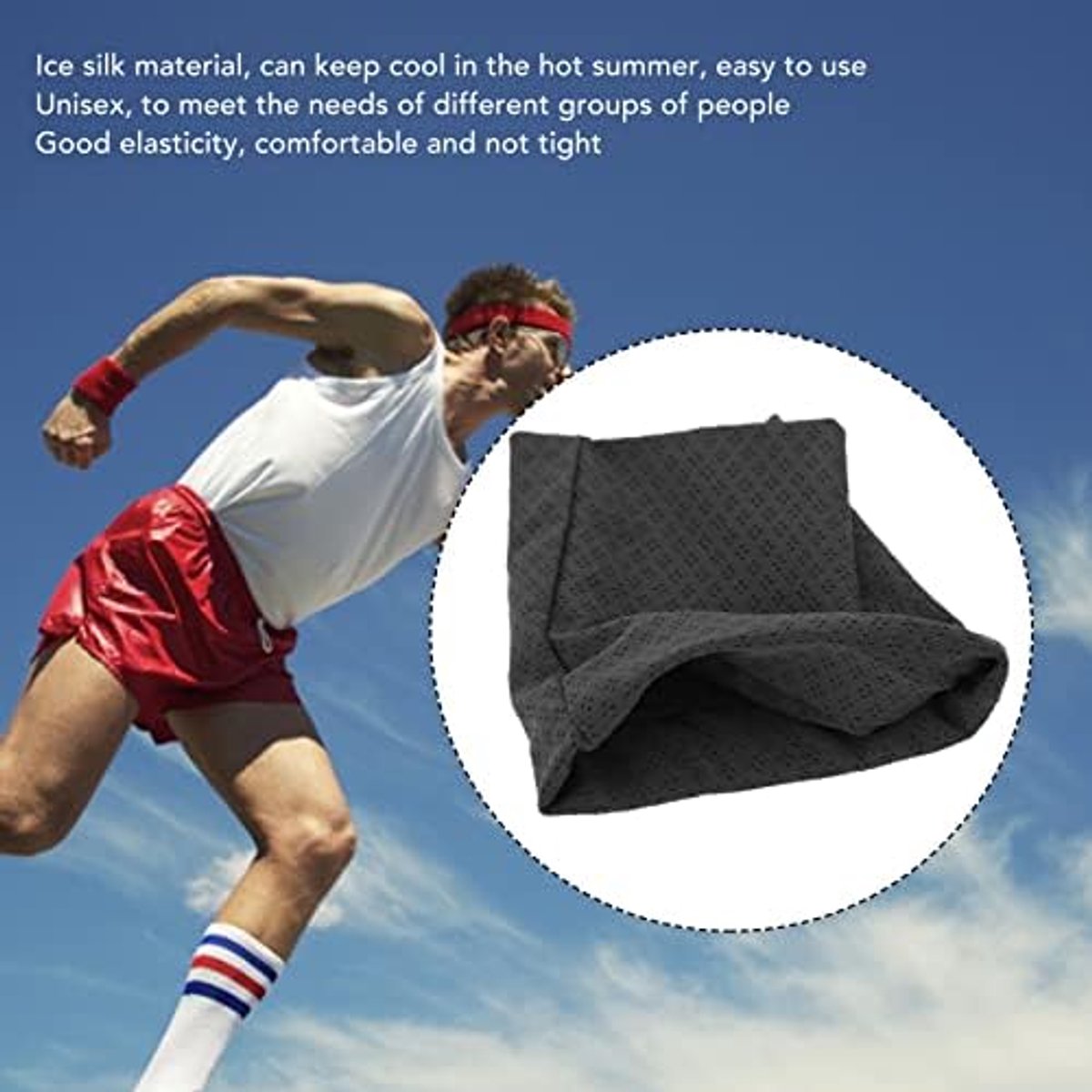 Accessoires Ijszijde Elastische Polsband, Sneldrogende Koelbrace Unisex Sport Dagelijkse Activiteiten, Geschikt voor Buiten (2)