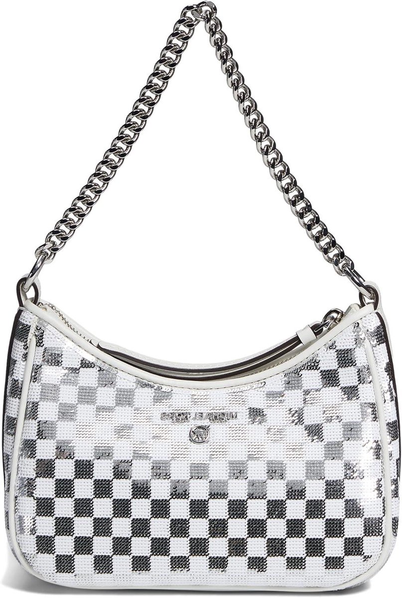 Schoudertas Dames - Luxe Tas - Dagelijks Gebruik - Gouden Ketting - 45 x 35 x 5 cm - Zilverkleurig