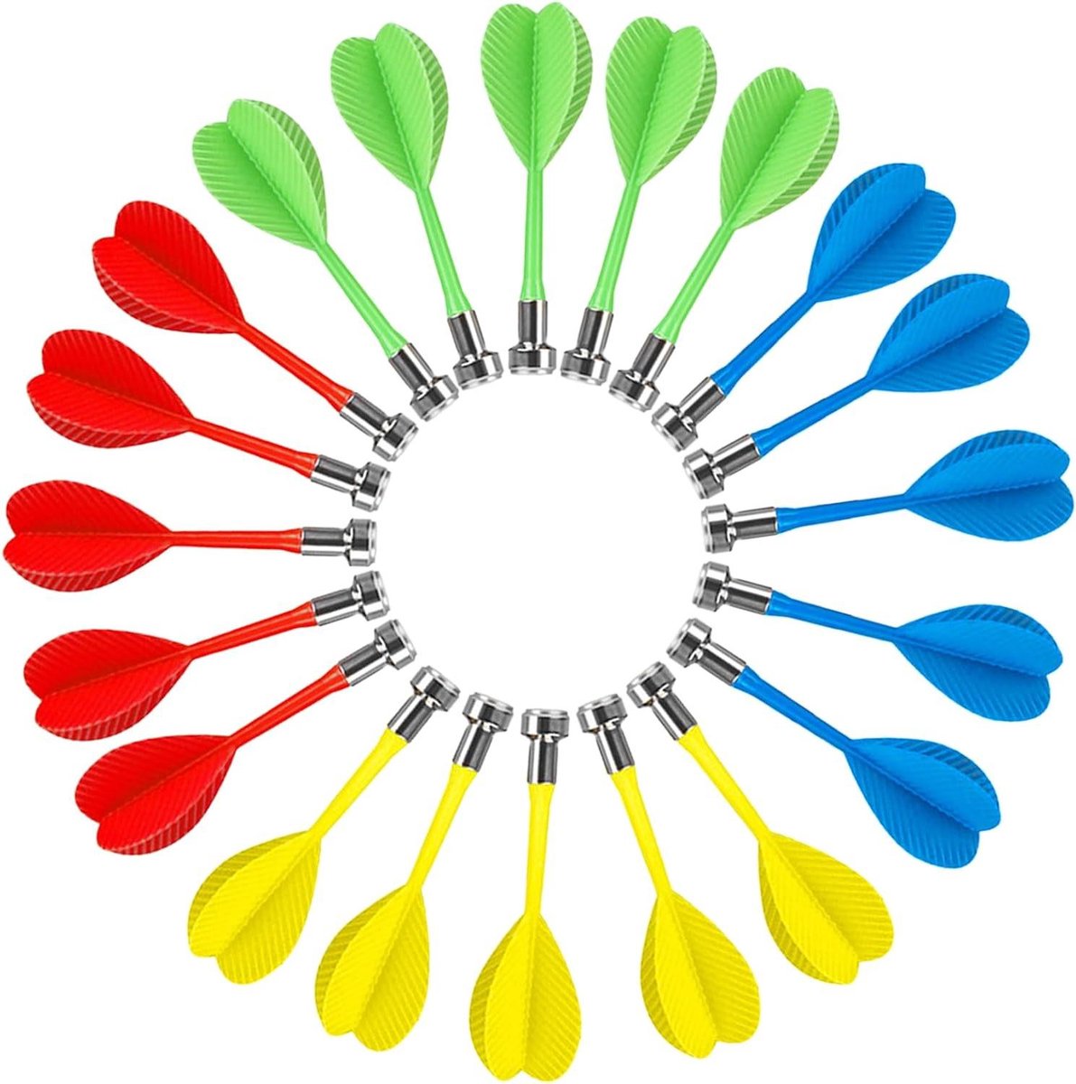 Magnetische dartpijlen - Magneet pijlen - Indoor spel - Veilige magnetische punten - 20 stuks - Multicolor