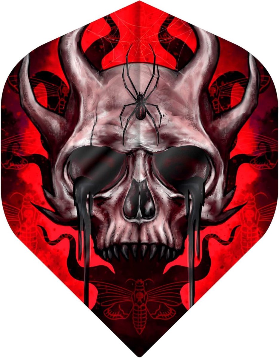 Dart Flights - Vliegbladen - Darts Spelen - 100 Micron Materiaal - Set van 3 - Horror Ontwerp