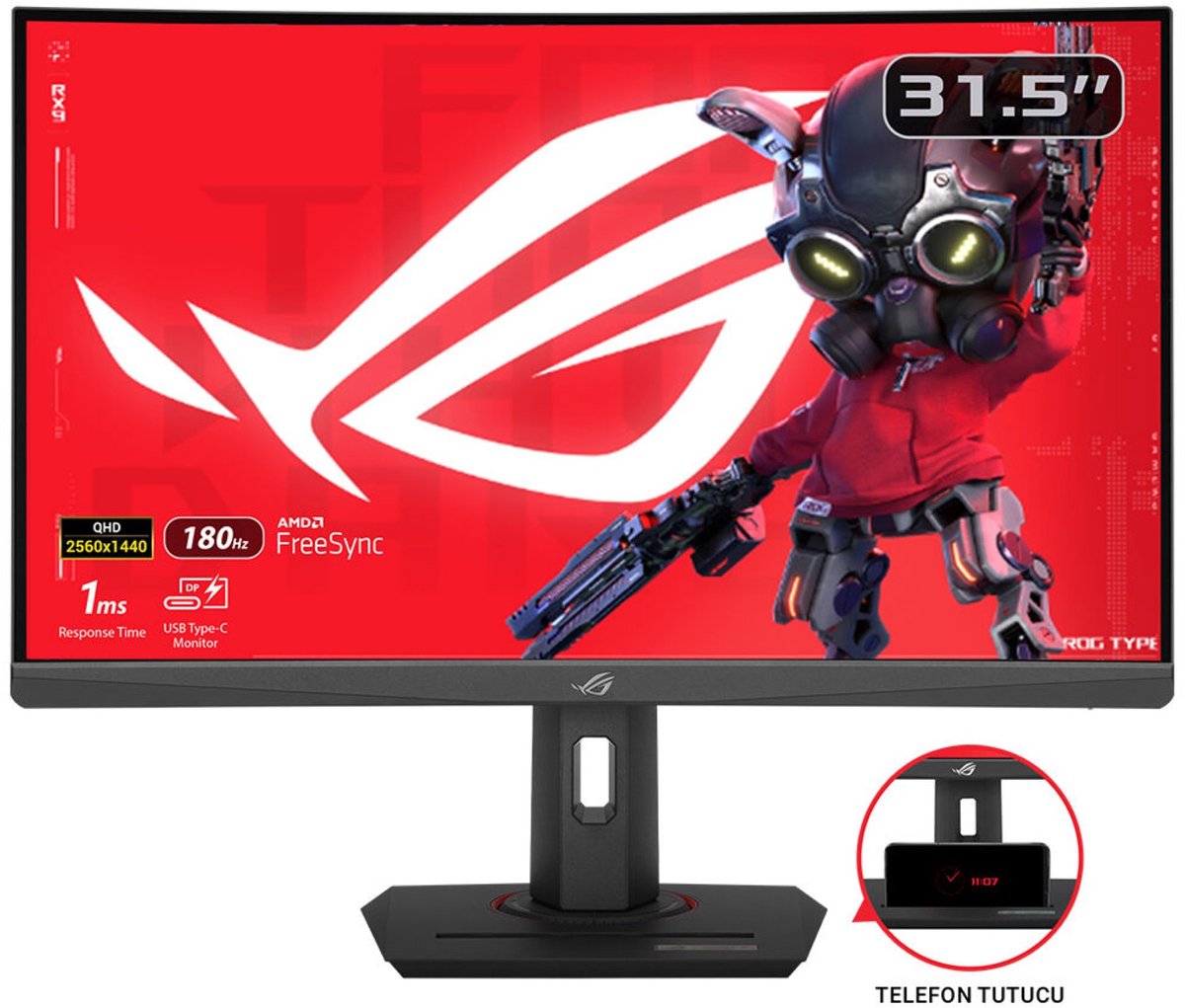 ASUS ROG Strix XG32WCS computer monitor 80 cm (31.5") 2560 x 1440 Pixels Quad HD LED Zwart